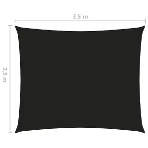 Berkfield Sunshade Sail Oxford Fabric Rectangular 2.5x3.5 m Black