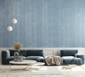 Galerie Slow Living Windy Blue Flow Geometric 3D Embossed Glitter Wallpaper Roll