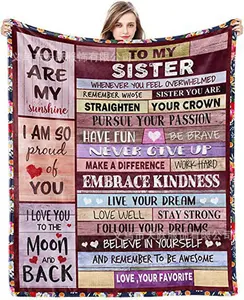 Sister XL Personal Love Letter Fleece Blanket