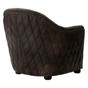 Victor Grey Leather Classic Armchair