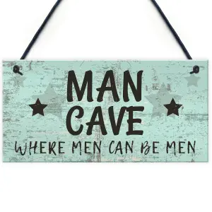 Red Ocean The Man Cave Door Hanging Sign Plaque Shed Garage Bar Vintage Gift For Dad Grandad