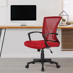 Mid-back Mesh Office Chair Red