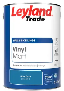 Leyland Trade Vinyl Matt Walls & Ceilings Emulsion Paint Blue Daze (PPG1239-6) 5L