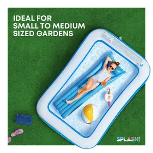 SPLASH Inflatable Paddling Pool - 6.5ft, Lightweight, Durable, Easy Inflation & Drainage