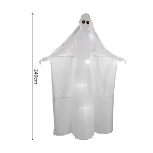 Tall Ghost Bribe with Red Eyes Outdoor Inflatable for Halloween 240cm