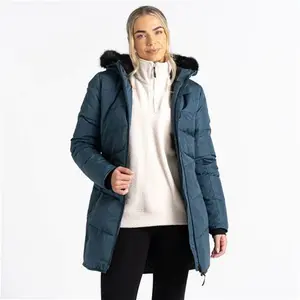 Dare 2B Women's Water Repellent Striking Iii Mid Length Padded Jacket Orion Grey, Size: 6