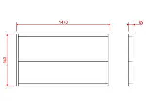 Wooden shed bases 5x3 (W-147cm x D-94cm), made of 38mm x 89mm