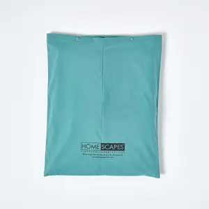 Homescapes Teal Egyptian Cotton Fitted Sheet 200 TC, Small Double