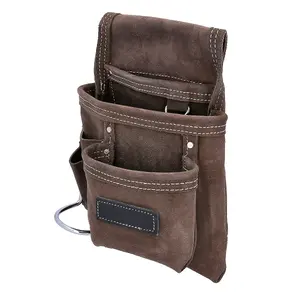 TOUGH MASTER Suede Leather Tool Pouch 6 Pockets - 1.6-1.8 Millimeters (TM-318SP)