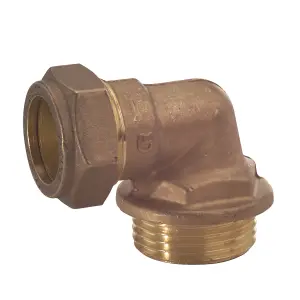 Plumbsure Compression 90° Pipe elbow (Dia)22mm 22mm