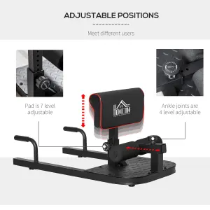 HOMCOM 3 IN 1 Squat Machine Sit Up Push Up Gym Work Out Leg Exercise Adjustable