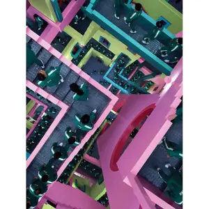 Squid Game Vertigo Canvas Print Multicoloured (30cm x 40cm)