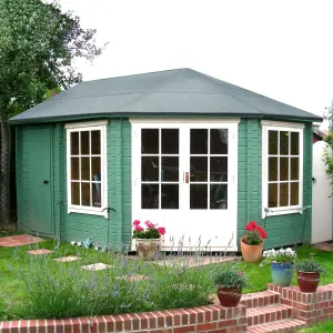 Shire Leygrove 10x14 ft Apex Wooden Cabin - Assembly service included