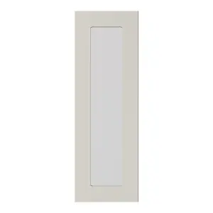 GoodHome Stevia Matt sandstone Slab Glazed Tall glazed Cabinet door (W)300mm (H)895mm (T)18mm