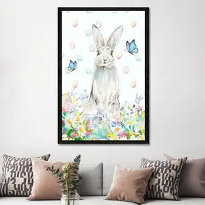 Tall Easter Bunny by Patricia Pinto - Floater Frame Gallery-Wrapped Canvas Giclée on Canvas