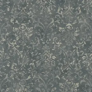 Galerie The New design Book Metallic Black/Silver Ornamental Mottled Damask Wallpaper Roll