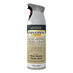 Rust-Oleum Universal Satinwood Nickel effect Multi-surface Protector Spray paint, 400ml