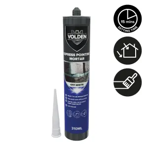 Volden Off-White Pointing mortar, 310ml Cartridge - Ready for use