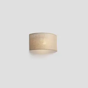 Luminosa Otton Horizontal Round Jute Wall Lamp 2L