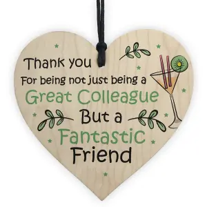 Colleagues Heart Plaque Hanging Sign Friendship Gift Friend Birthday Gift Thank You