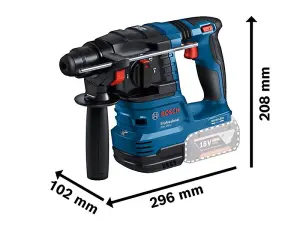 Bosch GBH 18V-22 SDS-Plus Rotary Hammer with Dual 4.0Ah Li-Ion Batteries for Professionals and DIYers