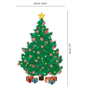 Traditional Christmas Tree Wall Stickers Wall Art, DIY Art, Home Decorations, Decals