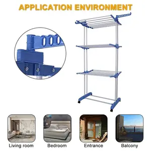 Alivio Large 4 Tier Folding Airer Dryer Rack for Indoor/Outdoor Use