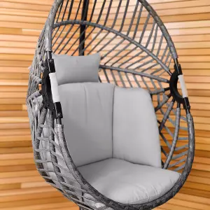 Egg Shaped Swing Chair Grey Hanging Seat