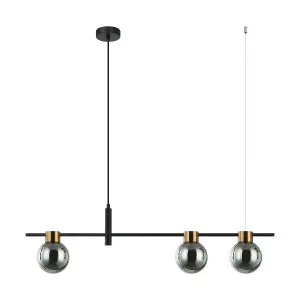 Luminosa Bletter Modern 3 Light Bar Pendant Ceiling Light, G9