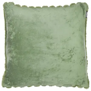 Set of 2 Cushions RAKYA Faux Fur 45 x 45 cm Solid Tufted Green