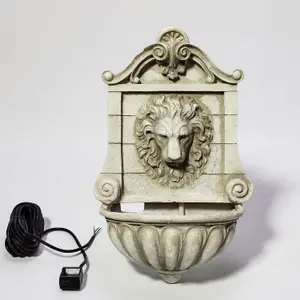 Primrose King Lion Head Wall Mounted Water Feature Fountain 50cm