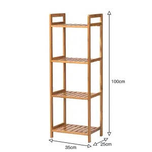 4 Tier Bookcase Shelf Organizer for Living Room Home 350mm(W)