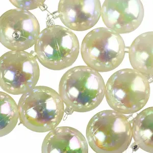 Luxury Shatterproof Ball Ornament (Set of 18) Clear Iridescent Shiny / 6cm H x 6cm W x 6cm D