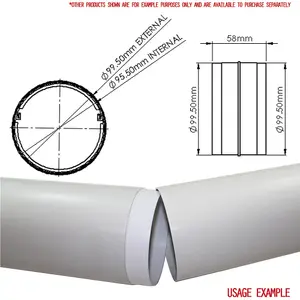 Kair Round Connector 100mm - 4 inch to Connect Duct Pipe or Flexible Ducting Hose