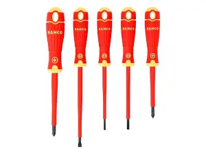 Bahco B220.005 BAHCOFIT Insulated Scewdriver Set, 5 Piece BAH220005