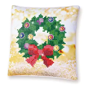 Diamond Painting Kit: Cushion: Christmas Wreath