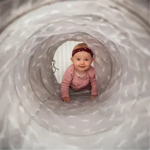 Grey Kids Play Tunnel, Pop Up Tunnel For Kids With Carry Bag