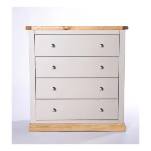 Bomporto 4 Drawer Chest of Drawers Chrome Knob