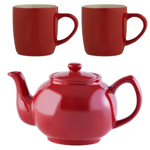 Price & Kensington Set of 2 Mug 330ml & 1 Teapot 6 Cup - Red