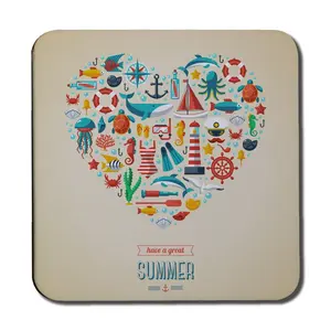 Square 6 Piece Coaster Set (Set of 6)