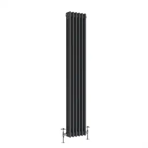 Right Radiators 1800x292 mm Vertical Traditional 3 Column Cast Iron Style Radiator Anthracite