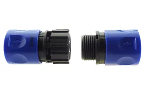 Garden watering universal x hose fitting/connector,female-female click-lock  (