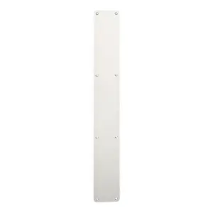 2x Plain Door Finger Plate 650 x 75mm Bright Stainless Steel Push Plate