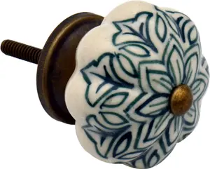 Nicola Spring - Floral Ceramic Cabinet Knob