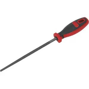 200mm Smooth Cut Round Engineers File with Comfort Grip Handle and Hanging Hole