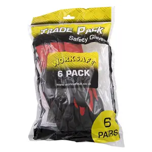 Sealey Flexi Grip Nitrile Palm Gloves (Large) - Pack of 6 Pairs TSP125L/6