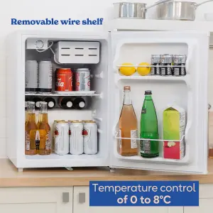 Russell Hobbs Mini Fridge Lockable 67L White Table Top Ice Box RH67TTLF0E1W-LCK