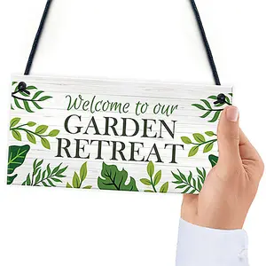 Red Ocean Garden Welcome Sign Gardening Gifts Home Decor Gifts Garden Shed Summer House