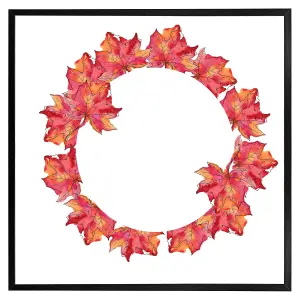 Autumn reath (Picutre Frame) / 20x20" / Brown