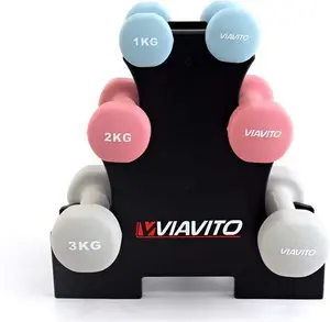 Viavito 12Kg Dumbbell Weights Set With Stand